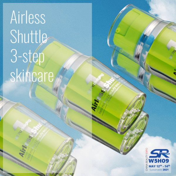 Packaging event 2021 CBE: Airless Shuttle, 3-step skincare